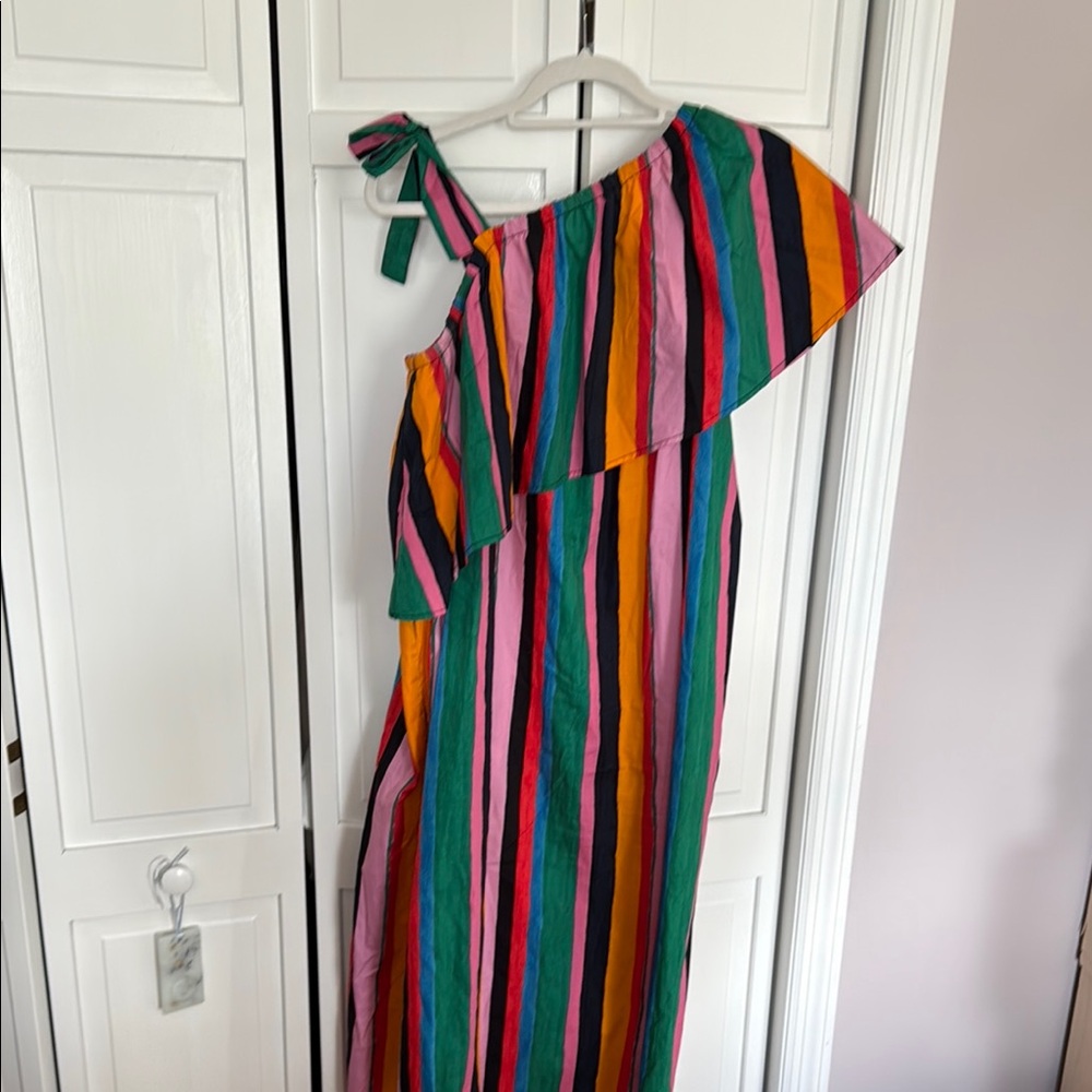 Who What Wear Multicolor Striped Maxi Dress